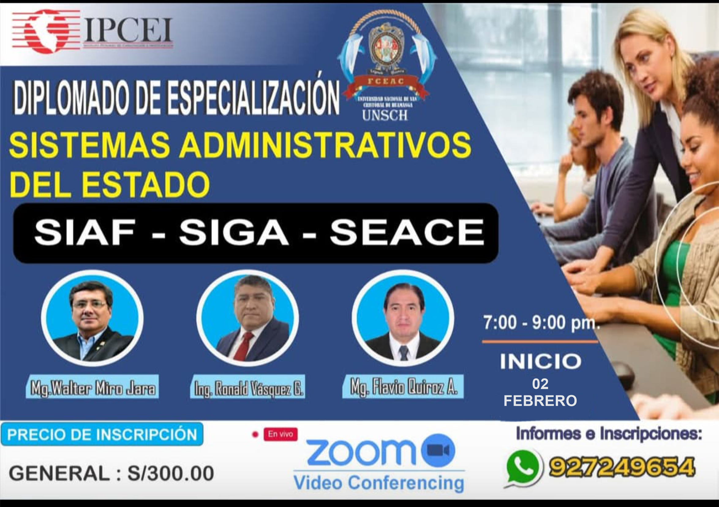 DIPLOMADO DE ESPECIALIZACIÓN SIAF-SP, SIGA-MEF, SEACE 3.0 PLADICOP